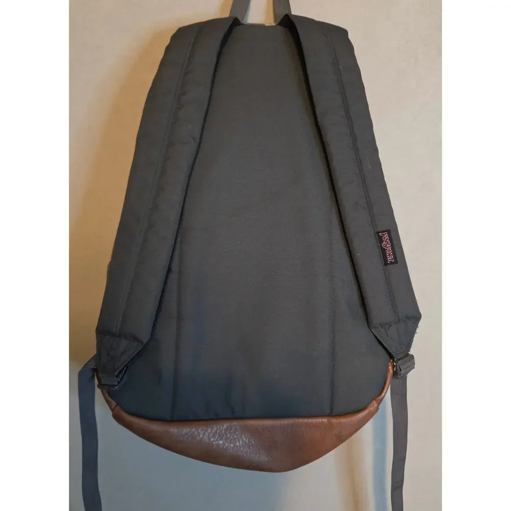 JanSport Baughman Laptop Backpack gray Tiny Bloom Floral Print faux leather